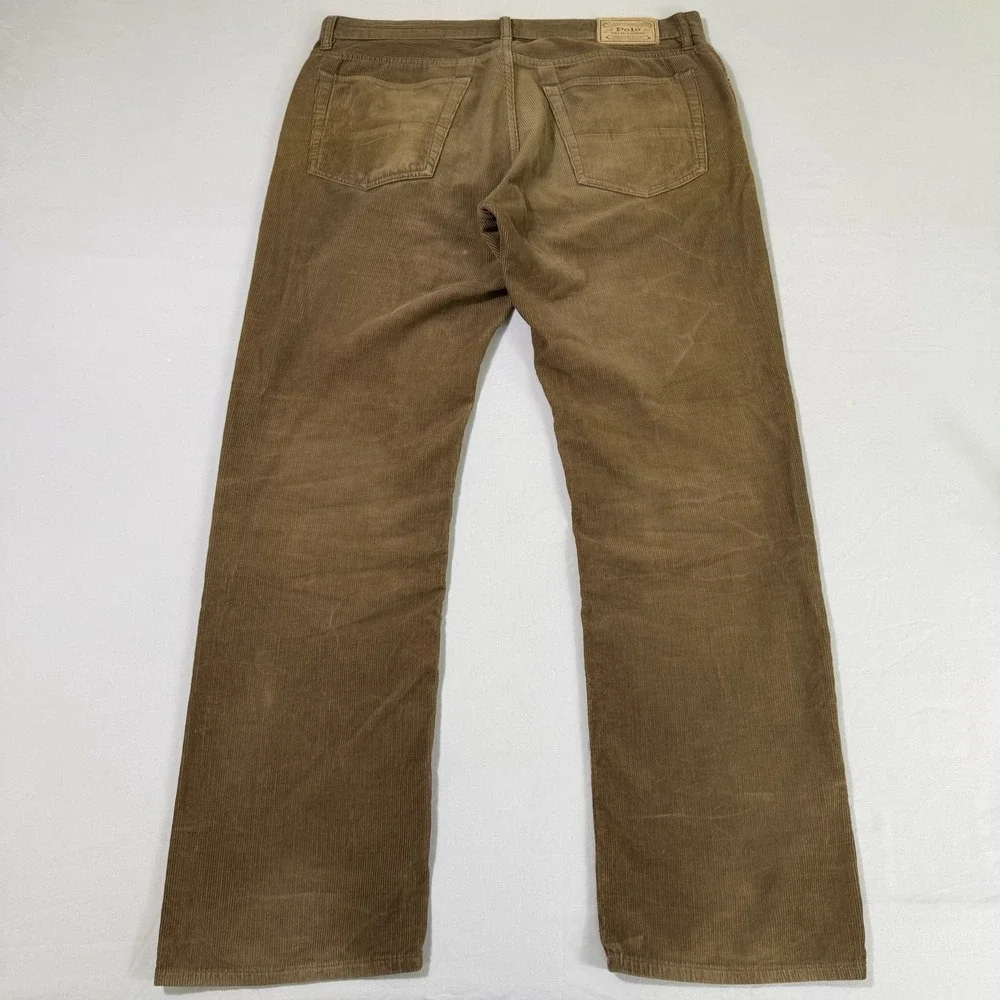 Polo Ralph‎ Lauren Pants Men's 34x30 Brown Corduroy The Hampton Straight Preppy